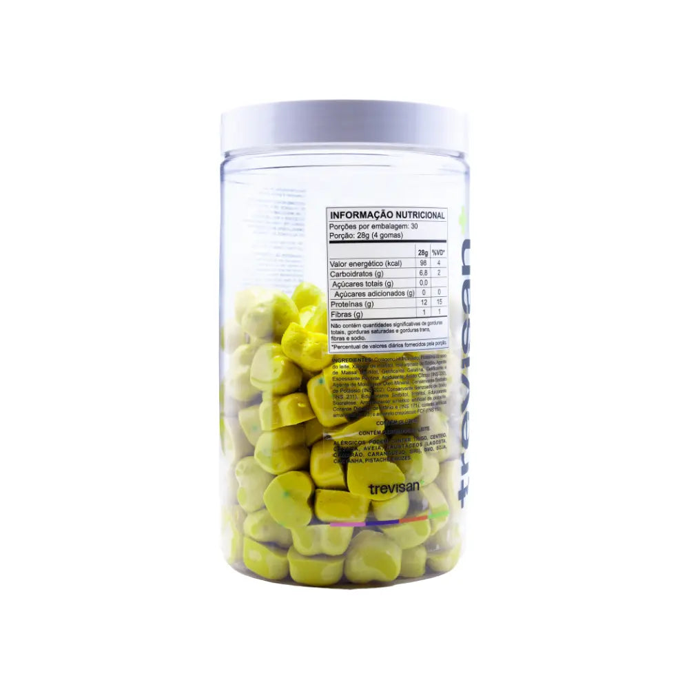 Whey Protein Pistache Concentrado Zero açúcar 120 gomas Trevisan Mais Oficial