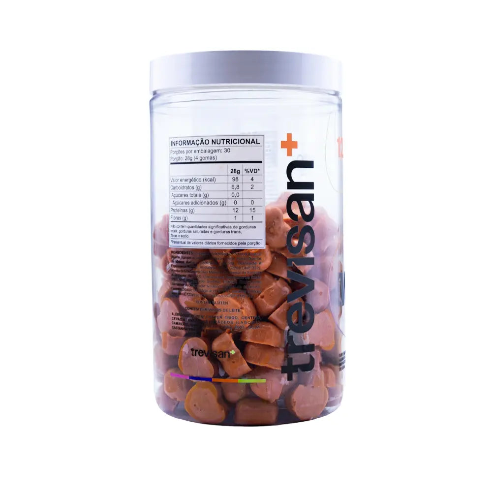 Whey Protein Caramelo Salgado Concentrado Zero açúcar 120 gomas Trevisan Mais Oficial